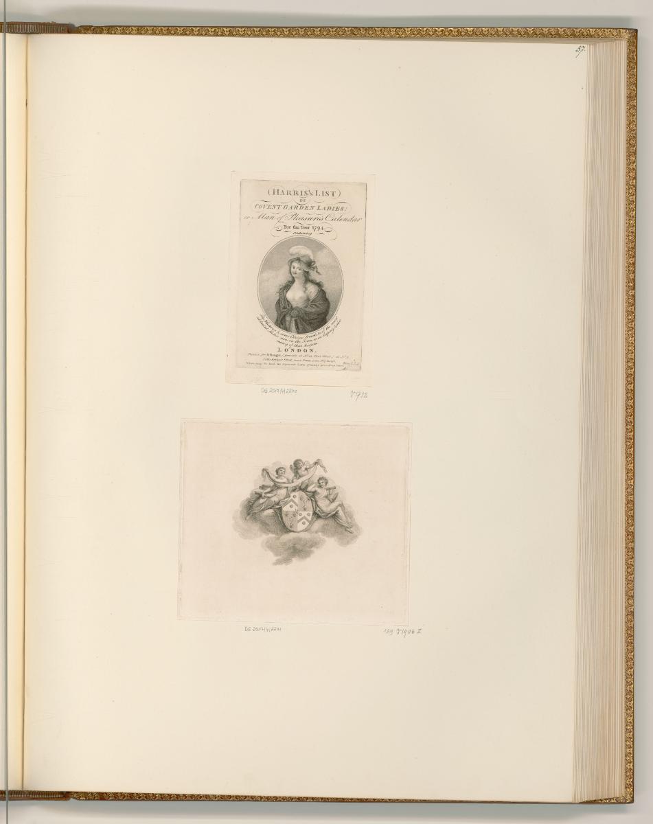 François Bartolozzi. Vol. XV., Harris's List of Covent-Garden Ladies: or, Man of Pleasure's Kal…