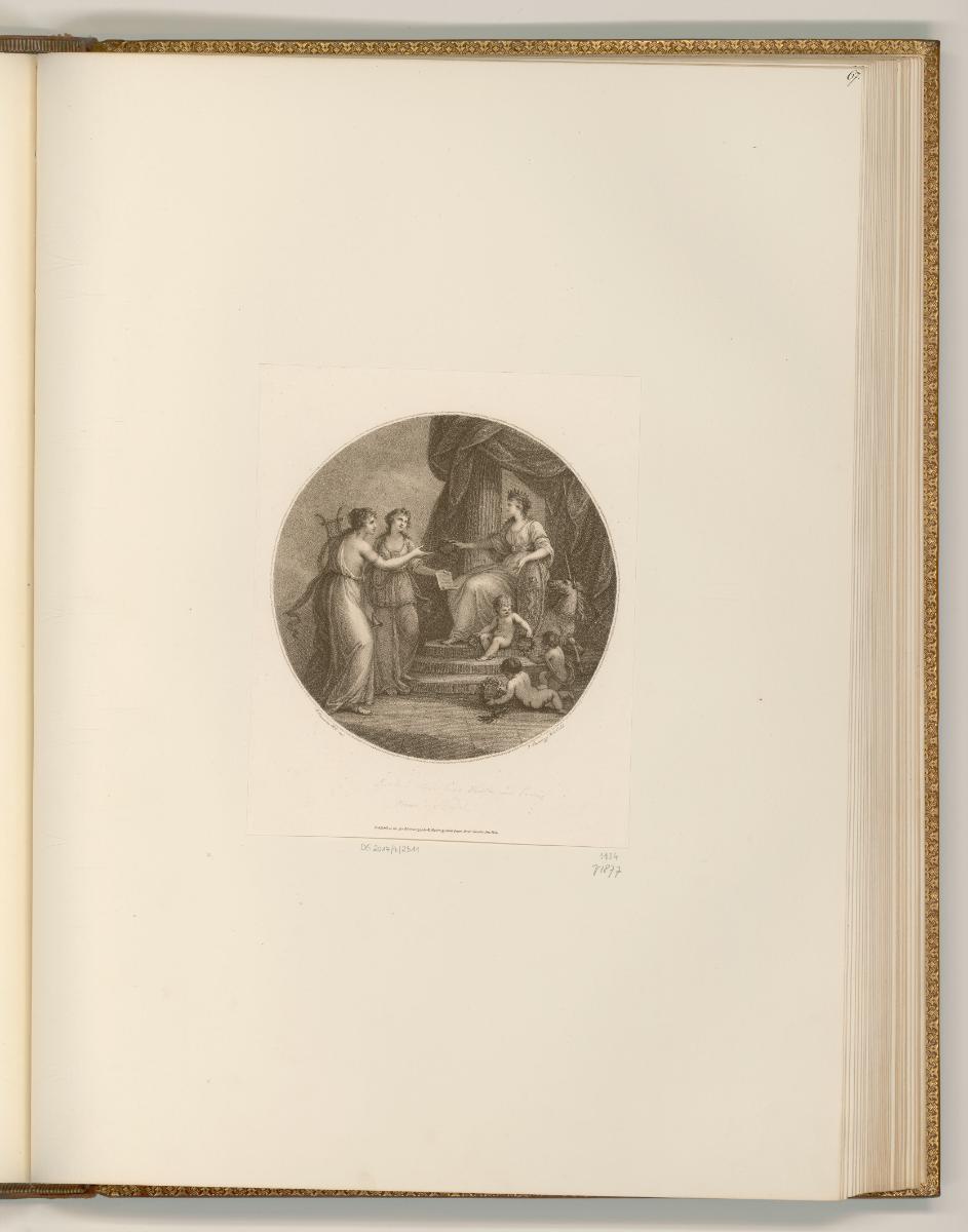 François Bartolozzi. Vol. XV., Britannia verteilt Lorbeeren an Musik und Poesie, Inv. Nr.: Ital…