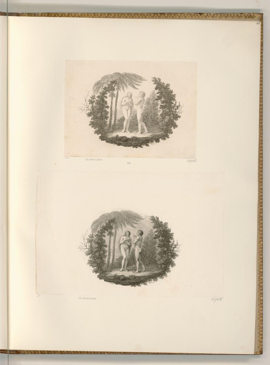 Francesco Bartolozzi vol. 16, Vignetten, Adam und Eva (Buchillustration), Inv. Nr.: Italien nac…