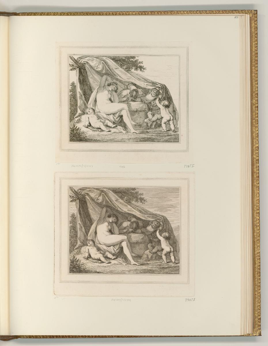 Francesco Bartolozzi vol. 17, Schlafende Nymphen und Putti, Inv. Nr.: Italien nach Sektionen I/…