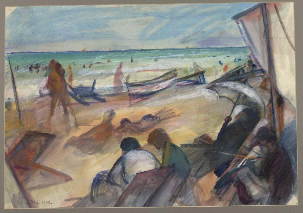 Ludwig Ferdinand Graf, Am Strande, Inv. Nr.: 26134