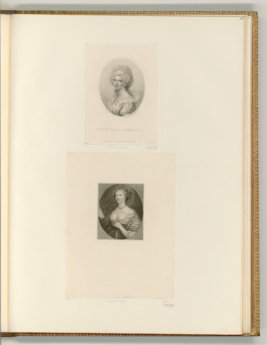 Francesco Bartolozzi vol. 20, Lady Sinclair; Lady Robarts, Inv. Nr.: Italien nach Sektionen I/6…