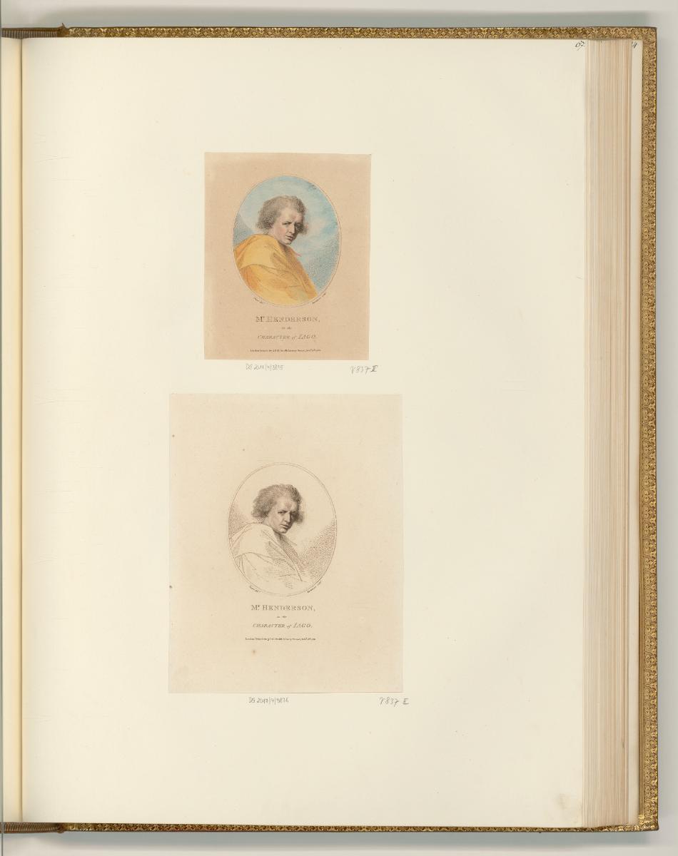 Francesco Bartolozzi, François Bartolozzi. Vol. XXII. Continuation des Portraits, Mr. Henderson…
