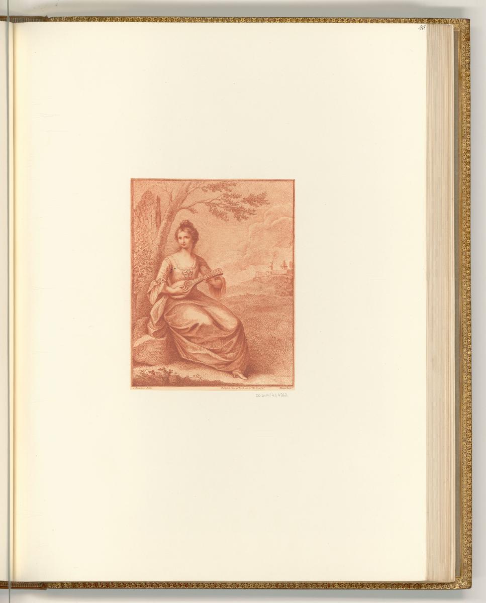 Francesco Bartolozzi vol. 25, Junge Frau mit Mandoline, Inv. Nr.: Italien nach Sektionen I/67, …