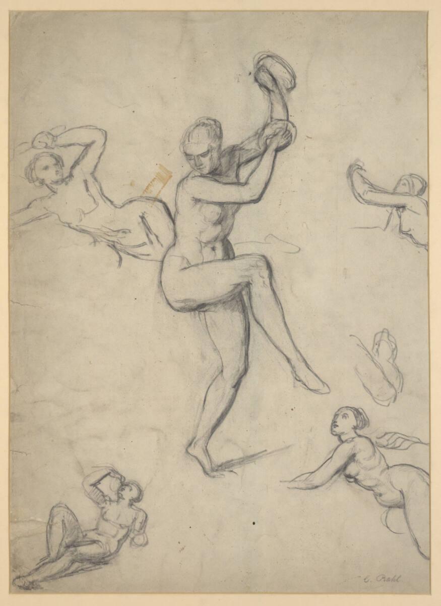 Karl Rahl (der Jüngere), Studien von Tänzerinnen, Inv. Nr.: 26357