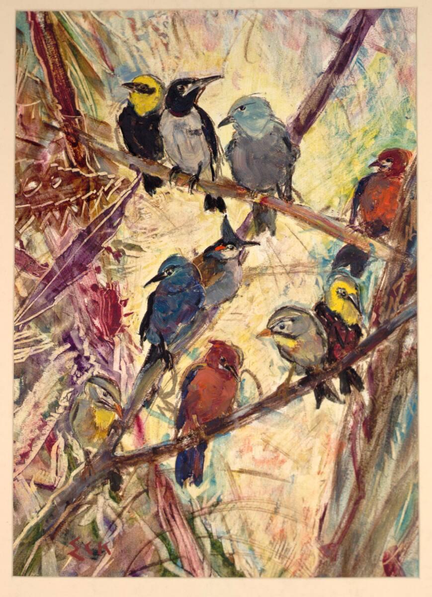 Ernst Beck, Bunte Vögel, Inv. Nr.: 26370