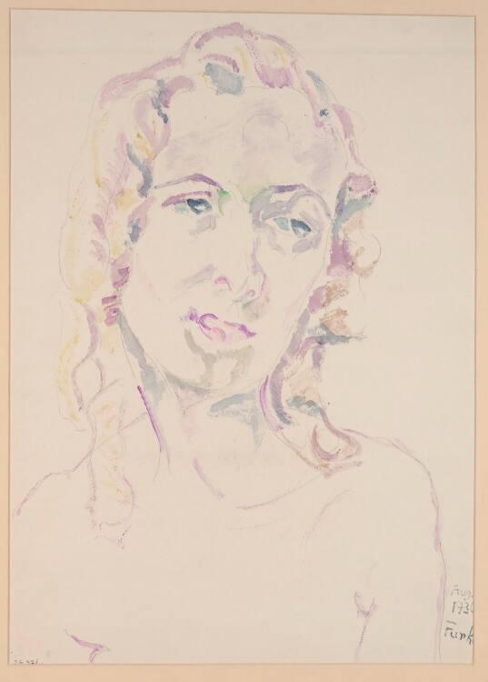 Helene Funke, Frauenkopf, Studie, Inv. Nr.: 26371