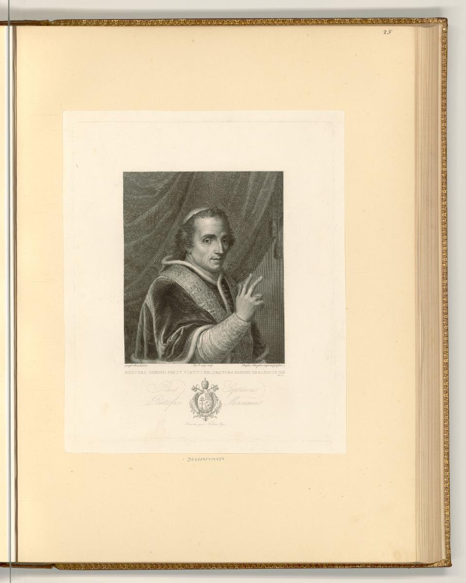 Raffaele Morghen Vol. 3, Porträt Papst Pius VII., Inv. Nr.: Italien nach Sektionen I/70, It/I/7…