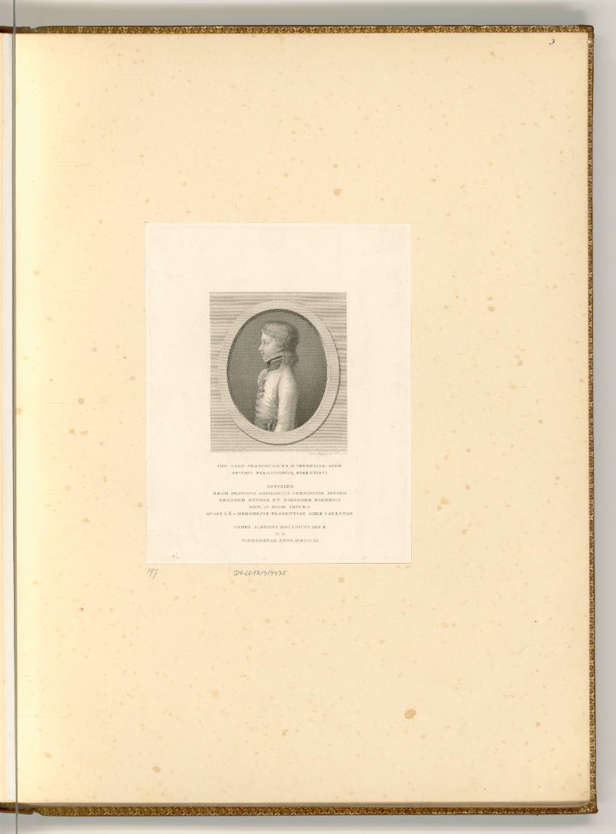 Raffaele Morghen Vol. 3, Bildnis des Ferdinand I., Kaiser von Österreich mit 10 Jahren, Inv. Nr…