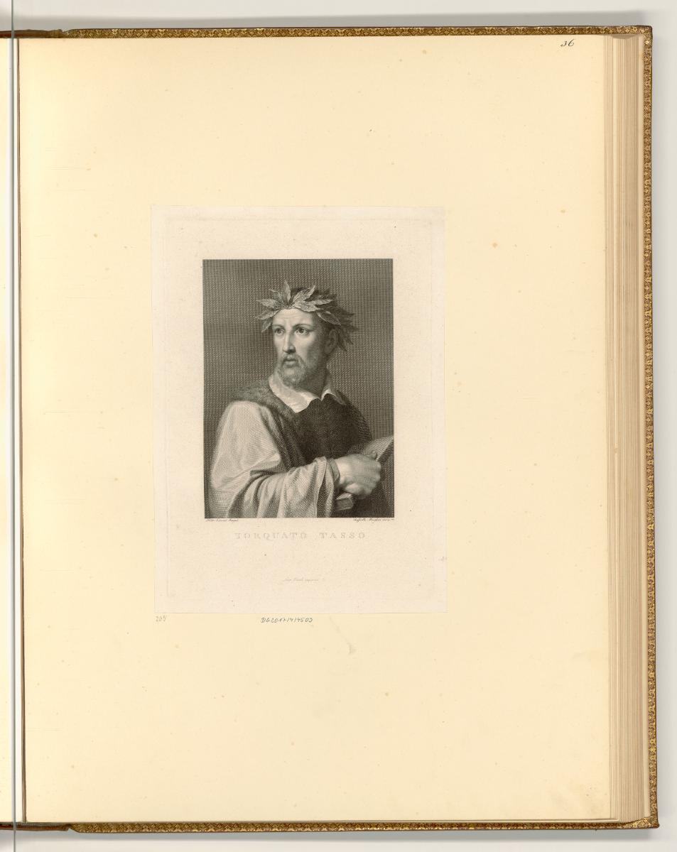 Raffaele Morghen Vol. 3, Bildnis des Torquato Tasso, Inv. Nr.: Italien nach Sektionen I/70, It/…