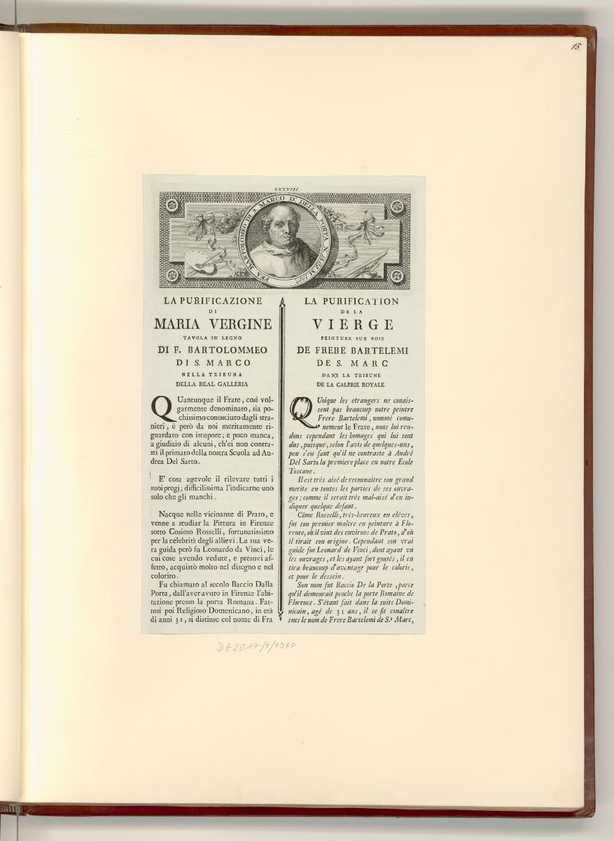 B. Della Porta, Detto: Fra Bartolomeo da S. Marco. B. Peruzzi. M. Franciabigio. D. Beccafumi., …