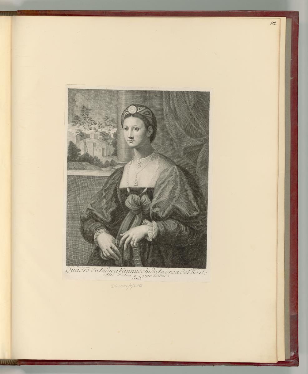 Andrea del Sarto, Porträt einer Dame, Inv. Nr.: Italien nach Sektionen II/6, It/II/6/112