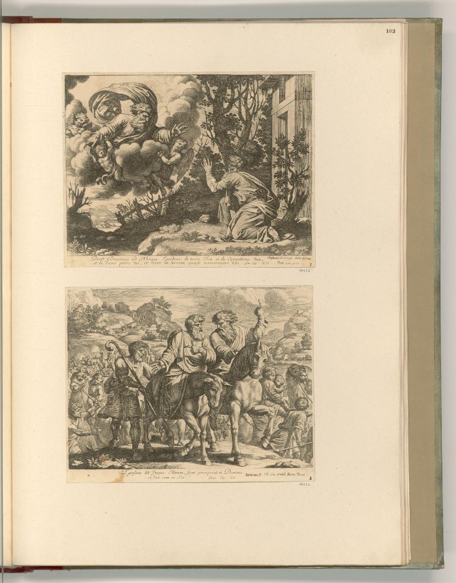 Raffaello Santi II. Die Loggien, Gottes Verheißung an Abraham; Abrams Berufung und Auszug nach …