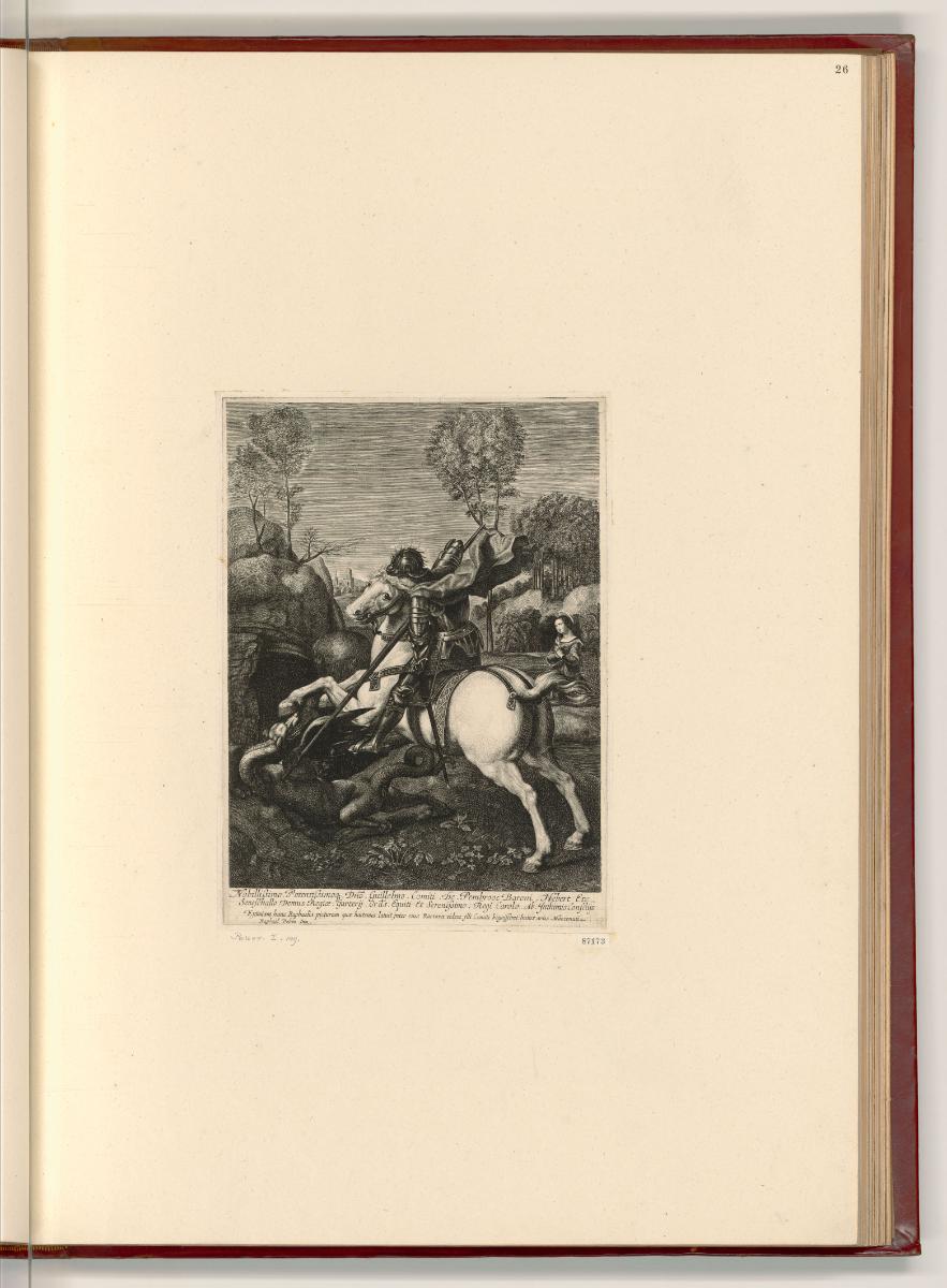 Raffaello Santi I. Religiöse Darstellungen, Der Hl. Georg im Kampf mit dem Drachen, Inv. Nr.: I…