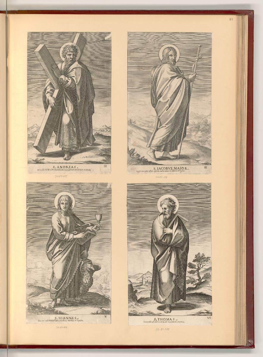 Raffaello Santi I. Religiöse Darstellungen, S. Andreas; S. Iacobus Maior; S. Ioannes; S. Thomas…