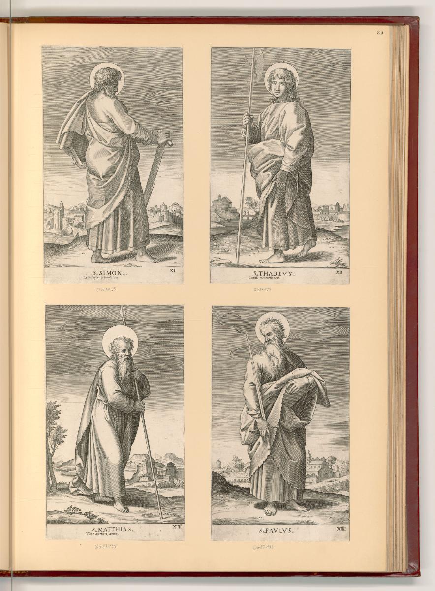 Raffaello Santi I. Religiöse Darstellungen, S. Simon; S. Thadeus; S. Matthias; S. Paulus, Inv. …