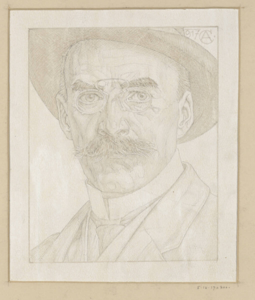 Selbstporträt, Alfred Cossmann, 1917