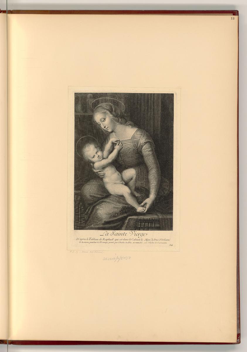 Raffaello Santi III, Die Madonnen, La Sainte Vierge, Inv. Nr.: Italien nach Sektionen II/9, It/…