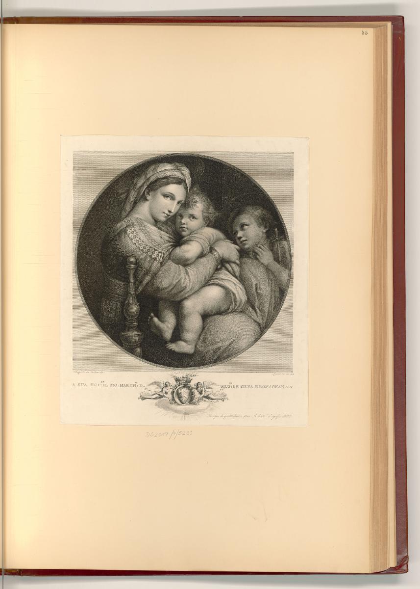 Raffaello Santi III, Die Madonnen, Madonna della Seggiola, Inv. Nr.: Italien nach Sektionen II/…