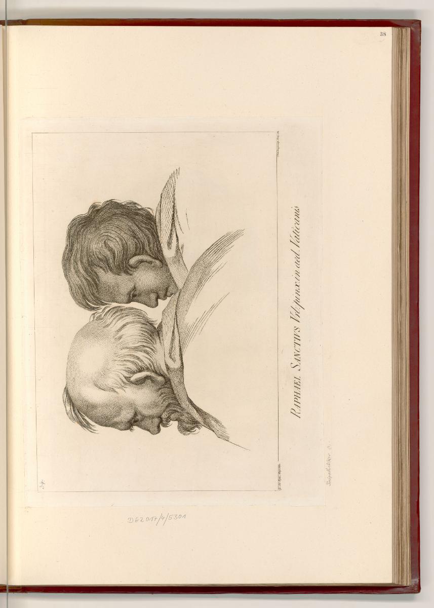 Raffaello Santi IV, Die Stanza della Segnatura, Schule von Athen, Köpfe zweier Männer, Inv. Nr.…