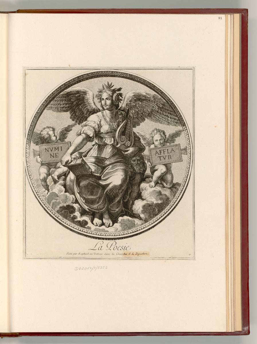 Raffaello Santi IV, Die Stanza della Segnatura, La Poesie (Rundbild), Inv. Nr.: Italien nach Se…