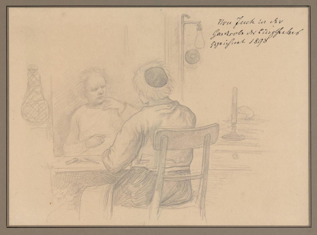 Ernst Juch, Lewinsky in seiner Gaderobe, Inv. Nr.: 26532