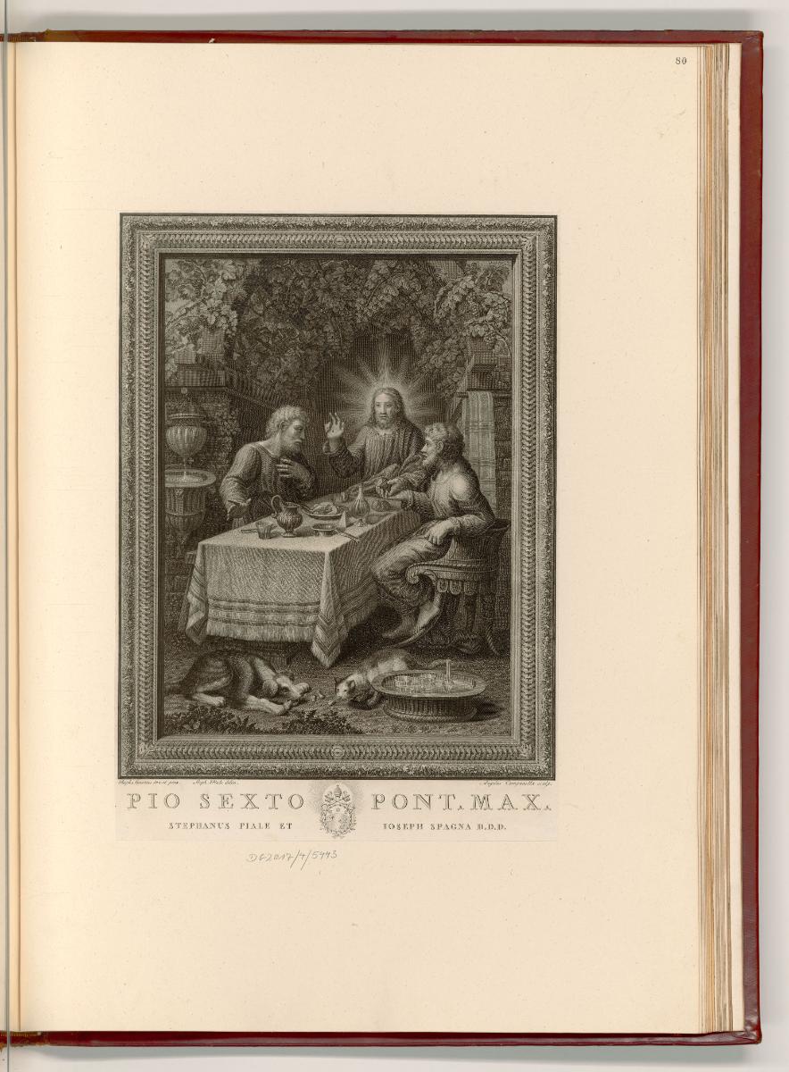 Raffaello Santi V. Die Stanzen II. III. & IV.- Die Arazzi, Christus in Emmaus, Inv. Nr.: Italie…