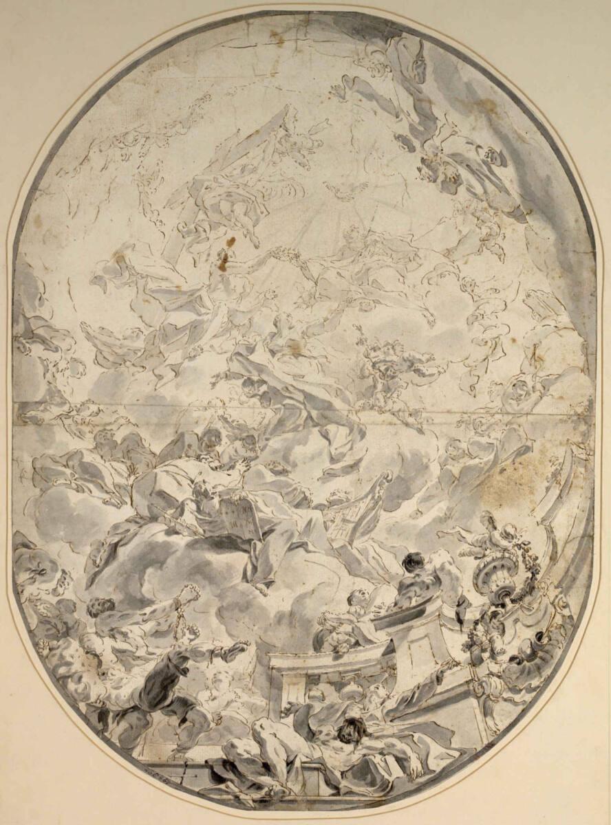 Die Krönung Mariae (Entwurf zum Kuppelfresko der Wallfahrtskirche am Hafnerberg), Inv. Nr.: 265…