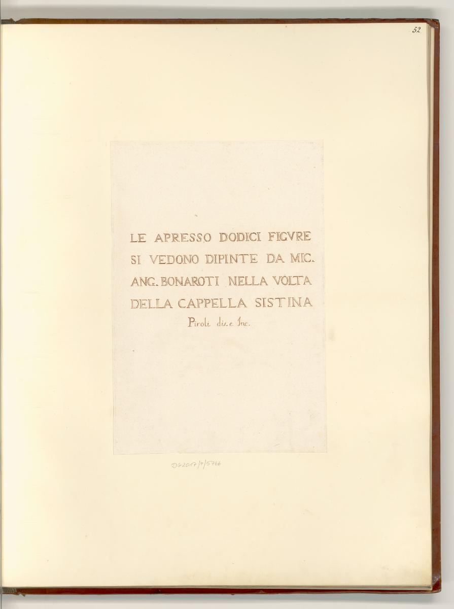 Michelangelo Buonarroti Band 1, Titelblatt, Le Apresso dodici figure si vedono dipinte da Mic. …
