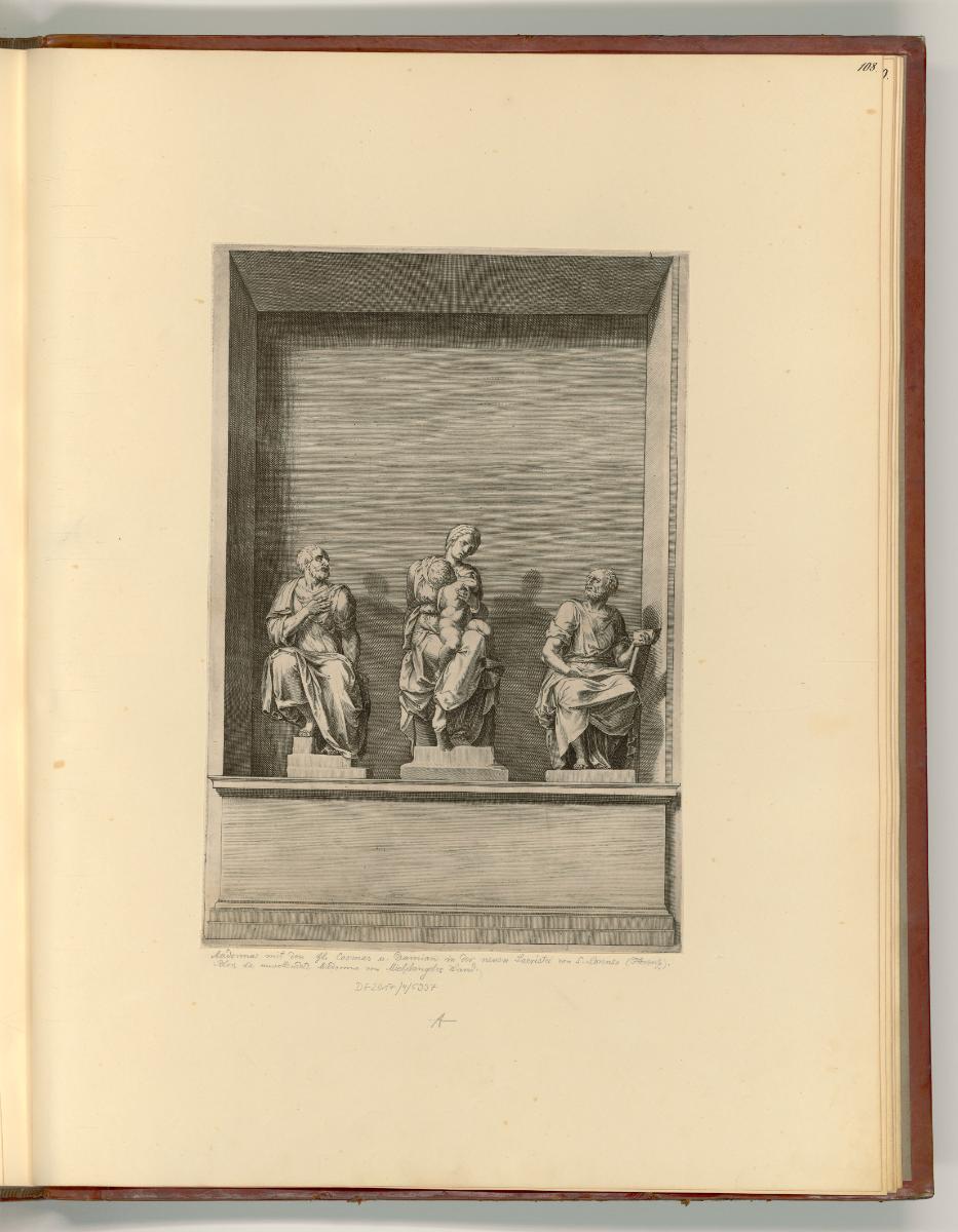 Michelangelo Buonarroti Vol. II, Madonna mit Hll. Cosmas und Damian, Inv. Nr.: Italien nach Sek…
