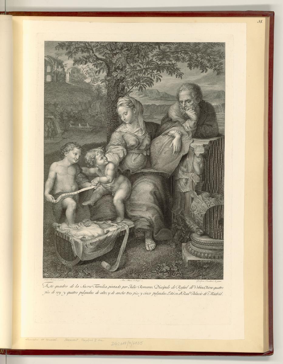 G.Pippi detto: Giulio Romano. Vol. I, Heilige Familie bei der Eiche, Inv. Nr.: Italien nach Sek…