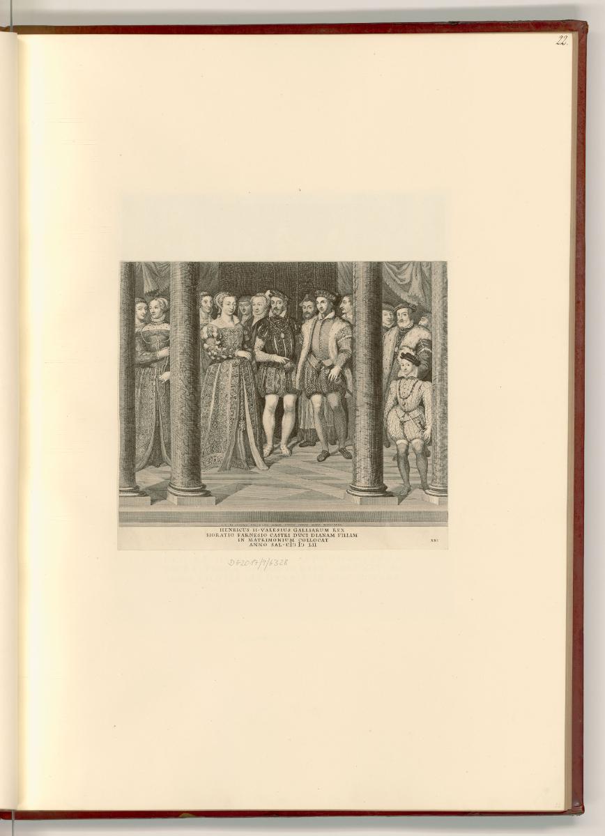 Federico & Taddeo Zuccaro, Heinrich II. von Frankreich verheiratet seine Tochter Diana an Orazi…