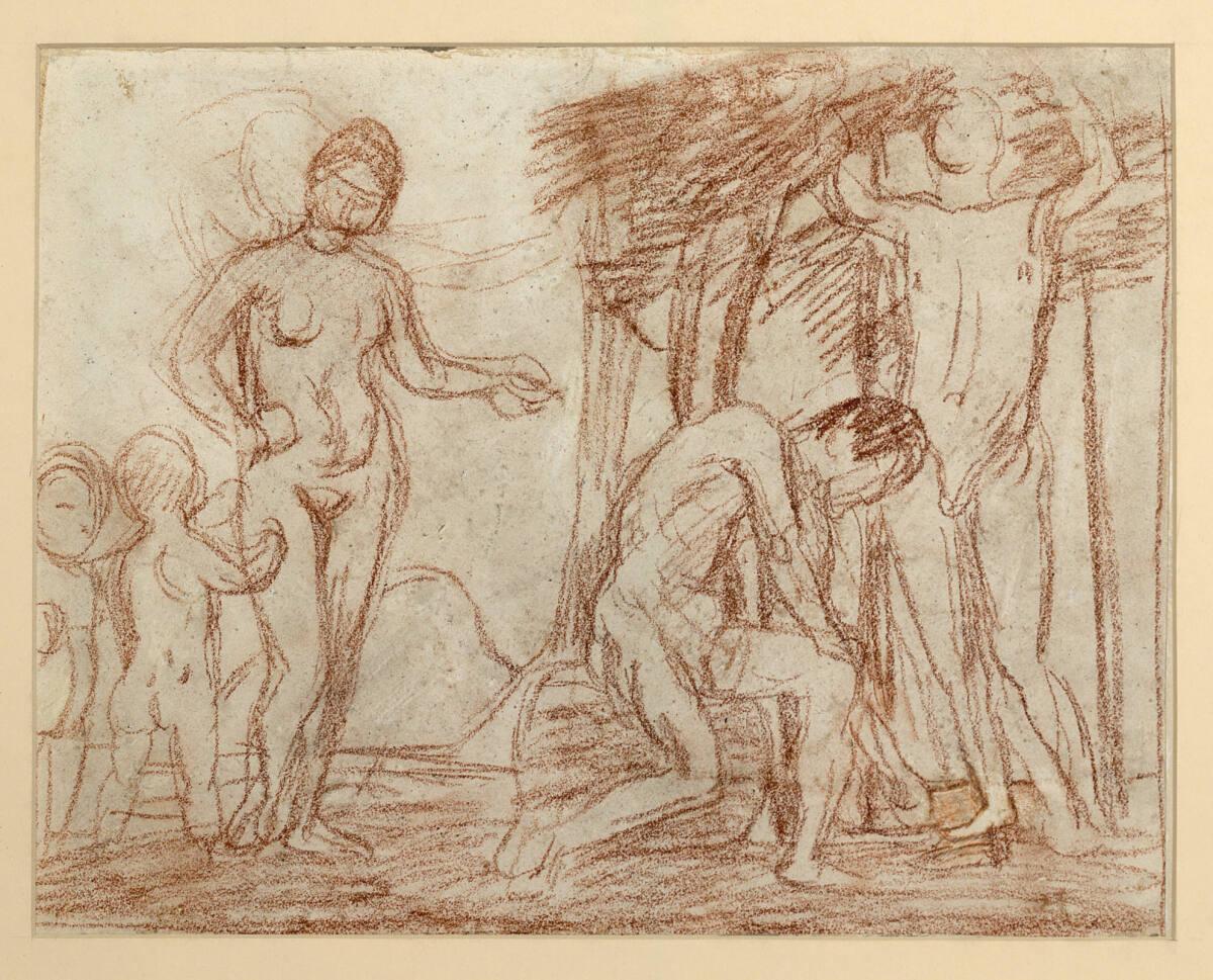 Johann Hans Reinhard von Marées, Kompositionsstudie zu den "Lebensaltern", Inv. Nr.: 26638r