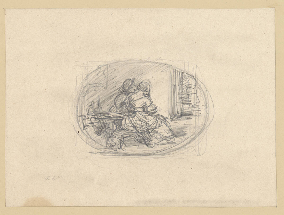 Liebespaar in Oval, Josef Danhauser