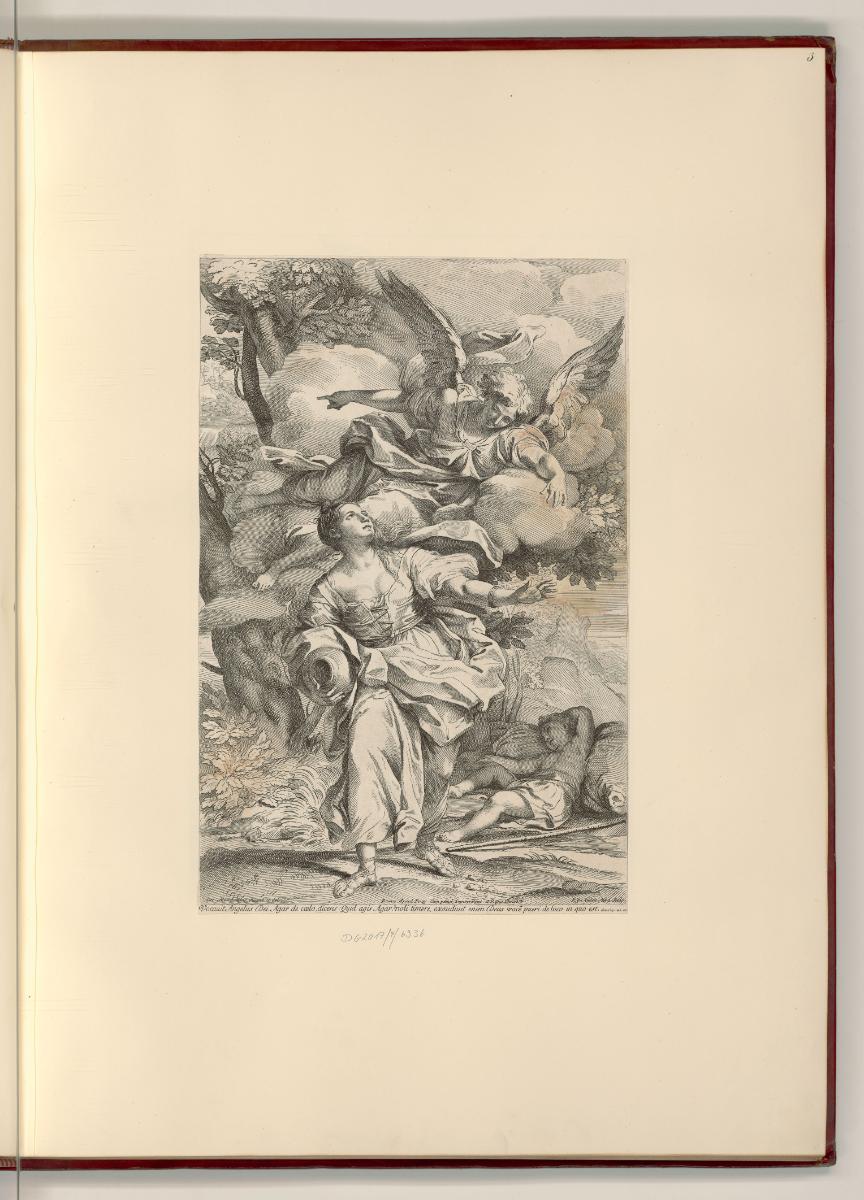 Carlo Maratti Vol. I., Der Engel erscheint Hagar in der Wüste, Inv. Nr.: Italien nach Sektionen…