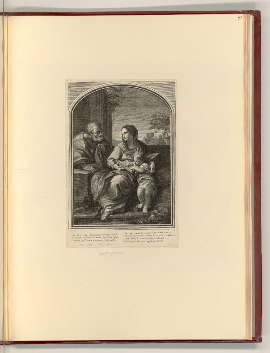 Carlo Maratti Vol. I., Heilige Familie, Inv. Nr.: Italien nach Sektionen II/24, It/II/24/91