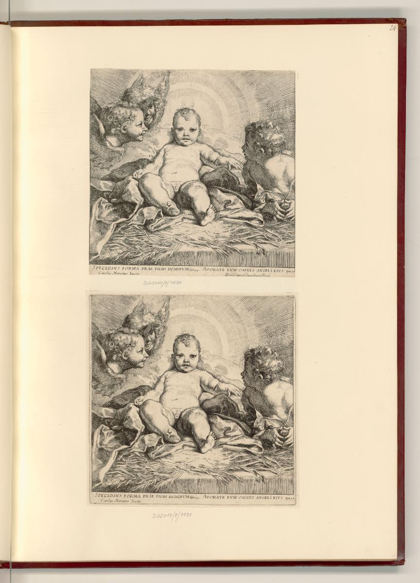 Carlo Maratti Vol. II., Das Jesuskind auf Stroh gebettet, Inv. Nr.: Italien nach Sektionen II/2…