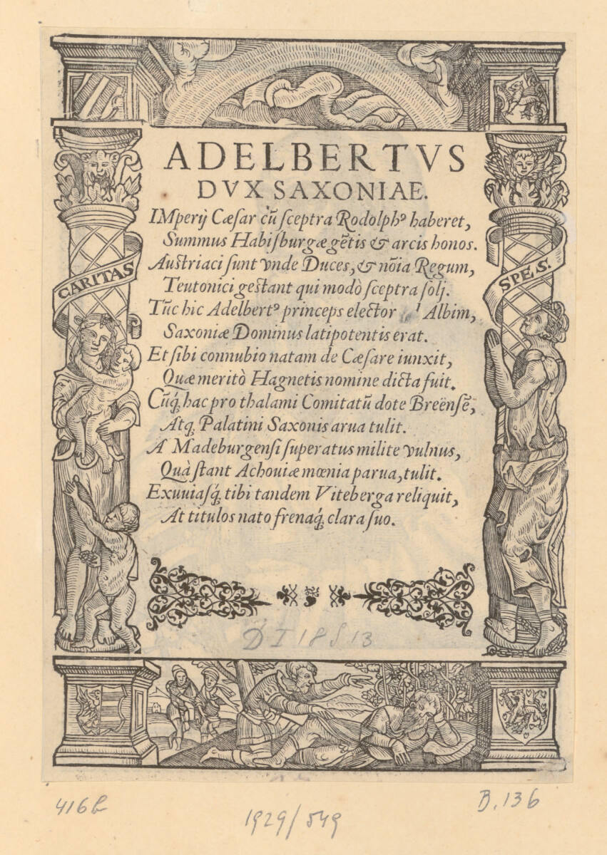 Text zum Bildnis von Adelbert, Herzog von Sachsen, GabrielSchnellbolz, 1563