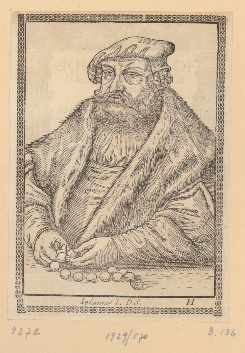 Lucas Cranach d. J., Bildnis von Johann dem Beständigen, Kurfürst von Sachsen, Inv. Nr.: DG1929…