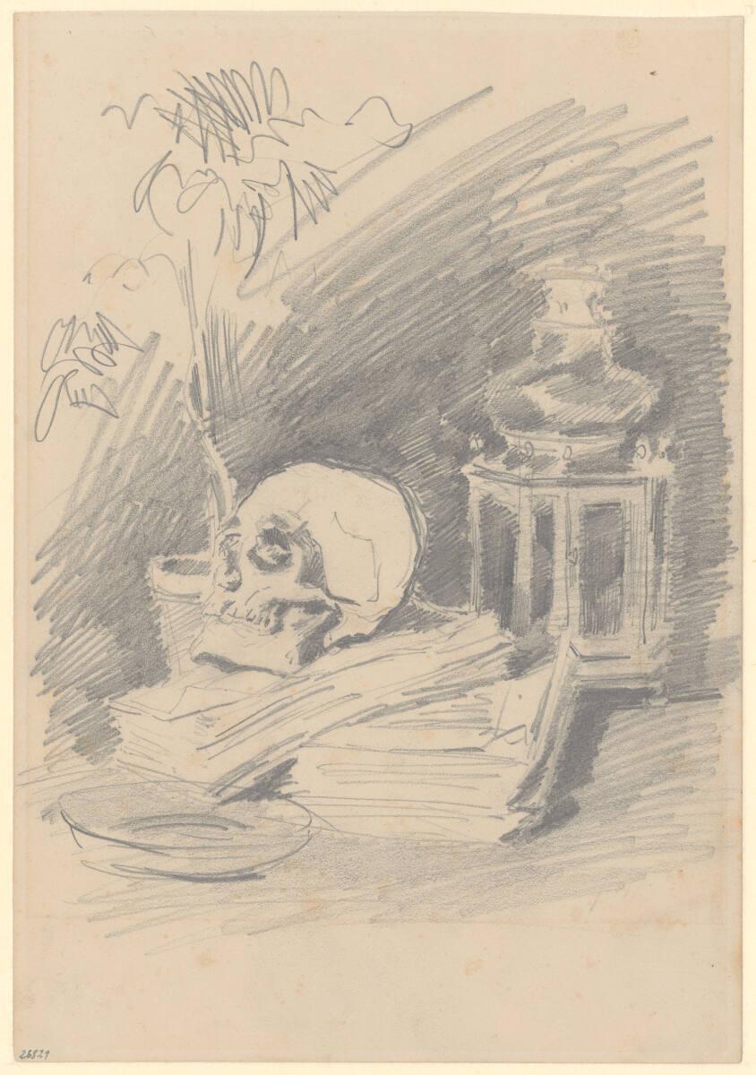 Carl Schuch, Stillleben mit Totenkopf, Inv. Nr.: 26829