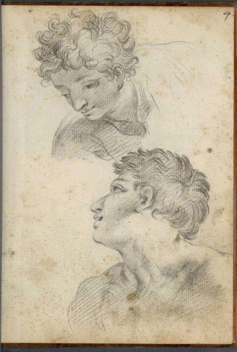 Bartolomeo Altomonte, Zwei Kopfstudien eines Jünglings, Inv. Nr.: 26879/4