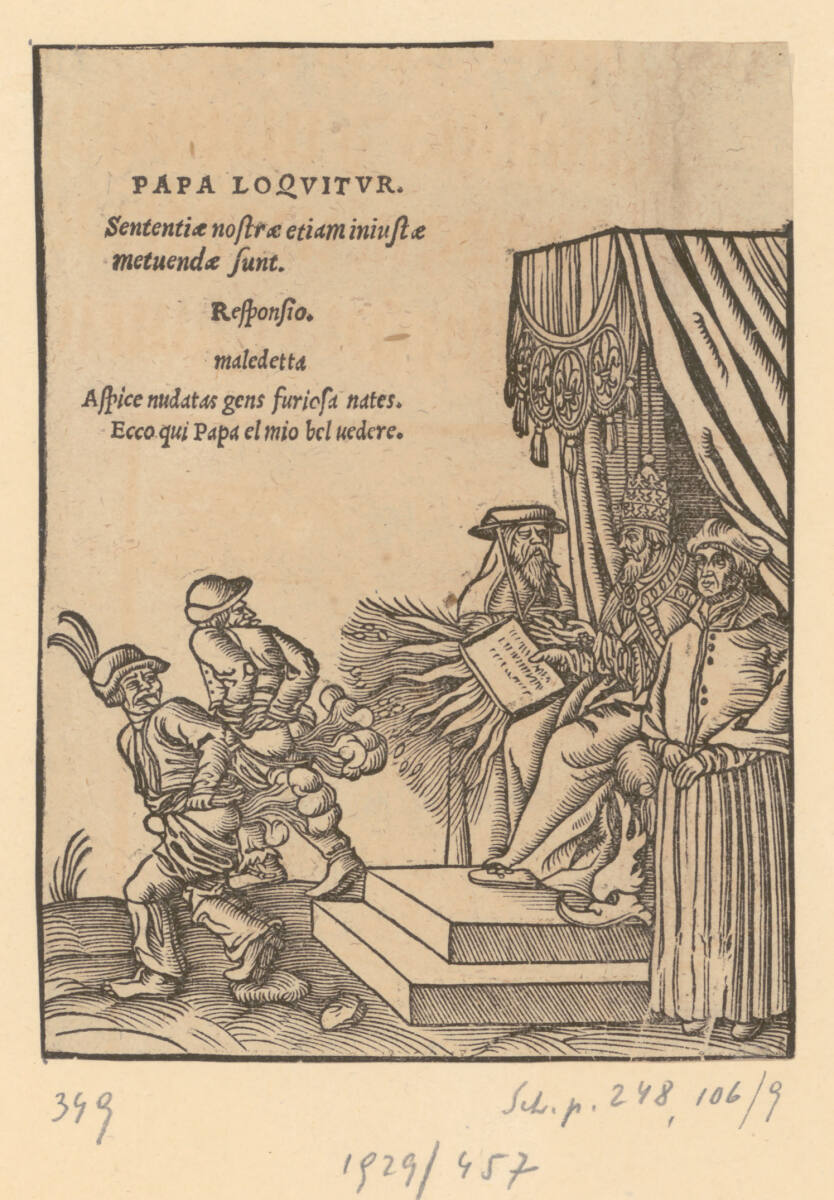 Der Papst auf dem Throne, Cranach-Werkstatt, 1545