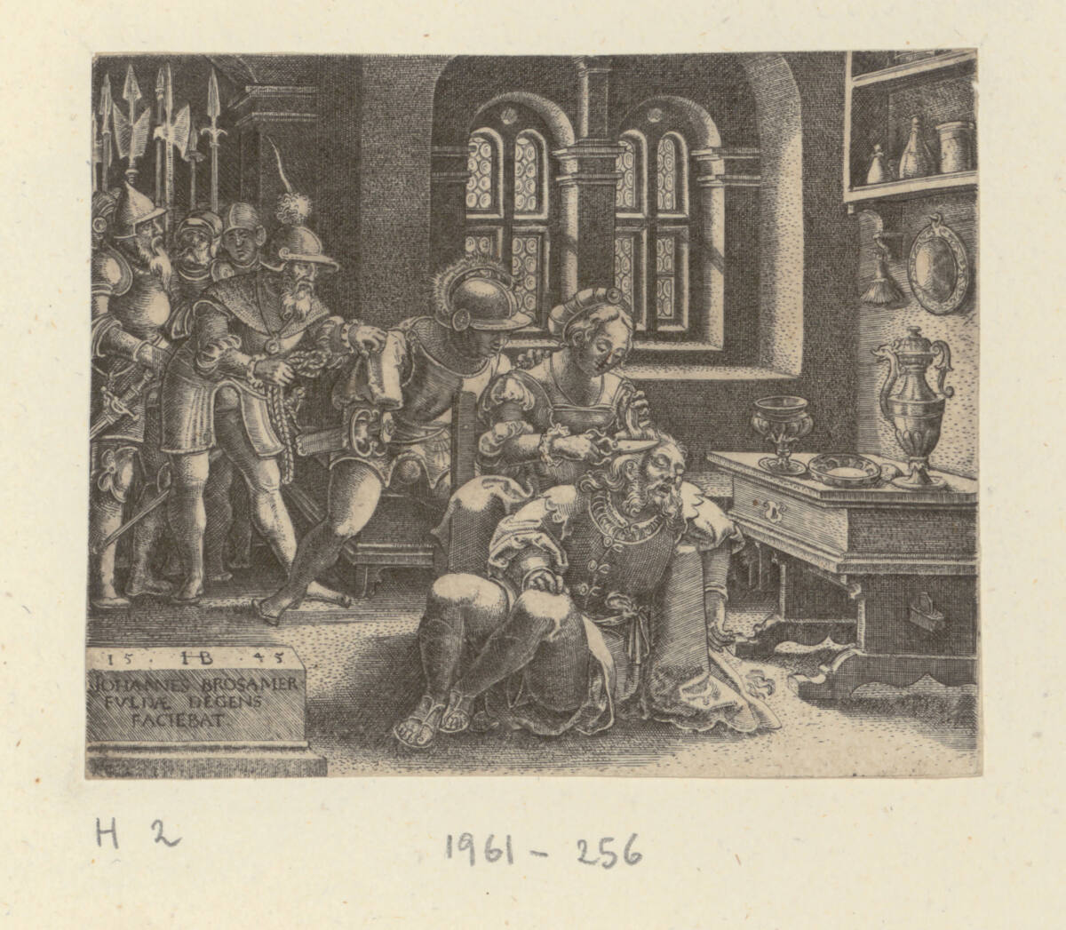 Samson und Delilah, Hans Brosamer, 1545