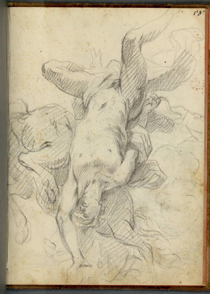 Bartolomeo Altomonte, Stürzender männlicher Akt, Inv. Nr.: 26879/58r