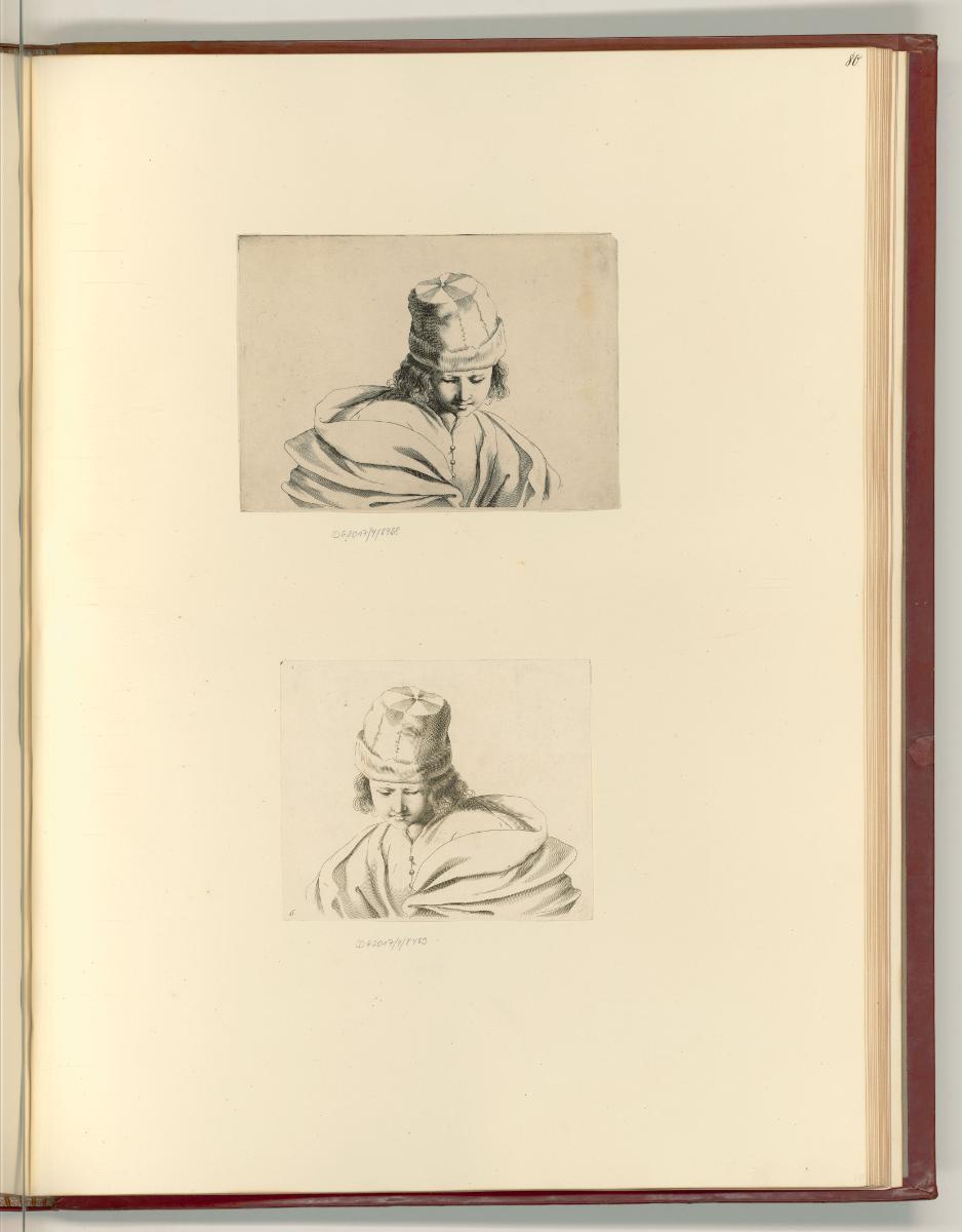 Francesco Barbieri, detto il Guercino da Cento Vol. IV., Brustbild eines jungen Mannes mit Toqu…