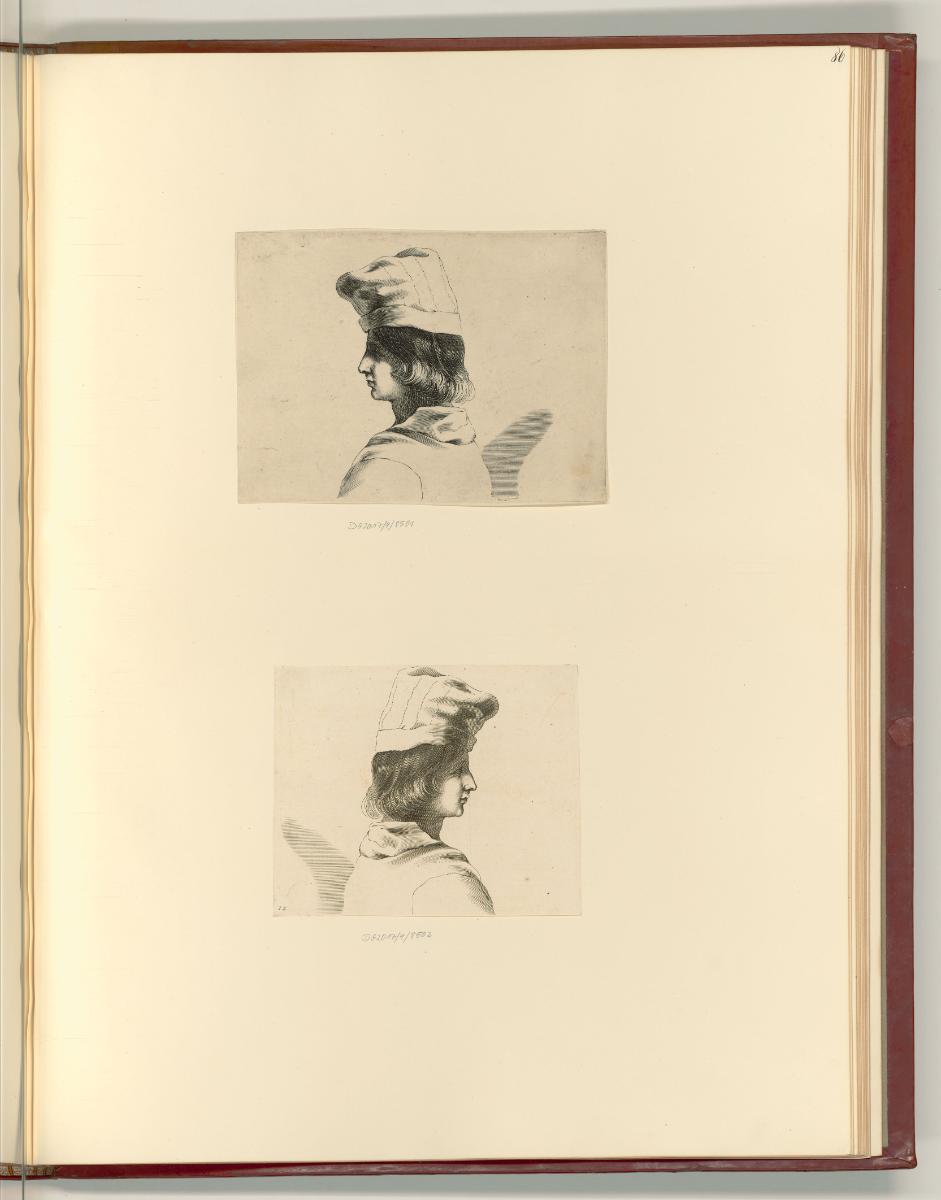Francesco Barbieri, detto il Guercino da Cento Vol. IV., Brustbild eines jungen Mannes mit Toqu…