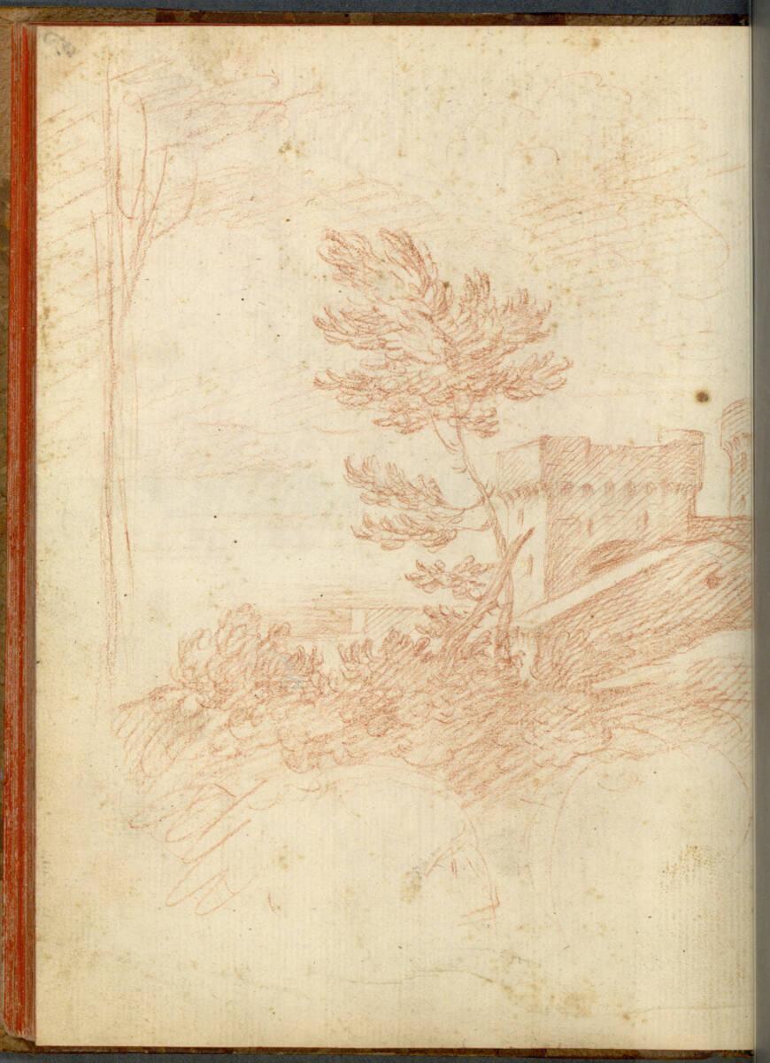 Bartolomeo Altomonte, Landschaft mit Kastell, Inv. Nr.: 26879/61v