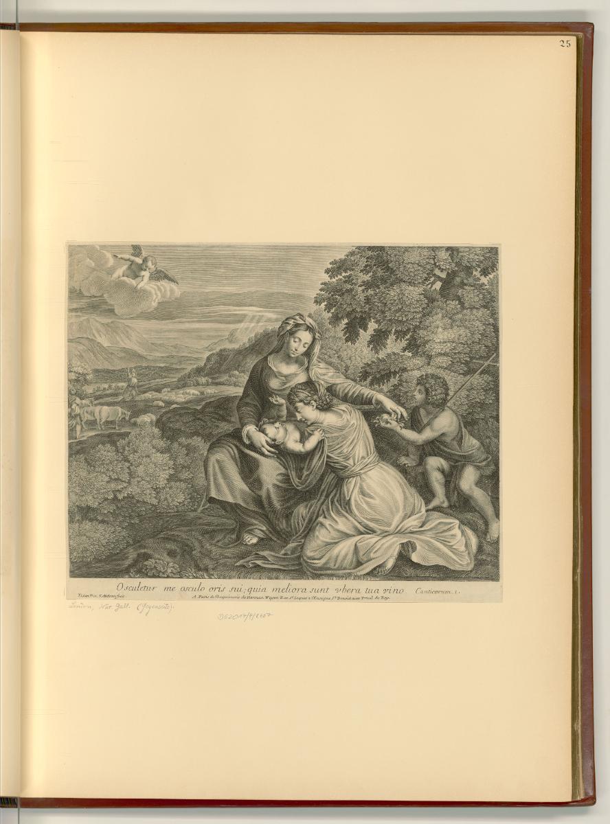 Tiziano Vecellio II, Maria mit Kind, Johannesknaben und hl. Katharina, Inv. Nr.: Italien nach S…