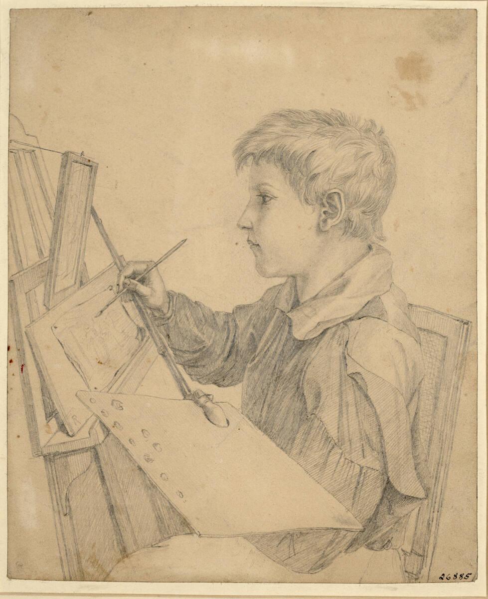 Jakob Alt, Der zwölfjährige Rudolf Alt an der Staffelei, Inv. Nr.: 26885