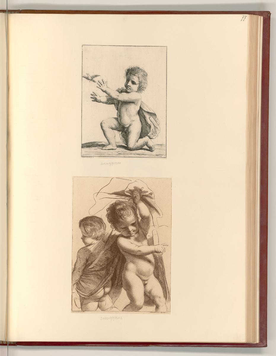 Francesco Barbieri, detto il Guercino da Cento Vol. III., Putto entlässt einen Vogel; Zwei Putt…